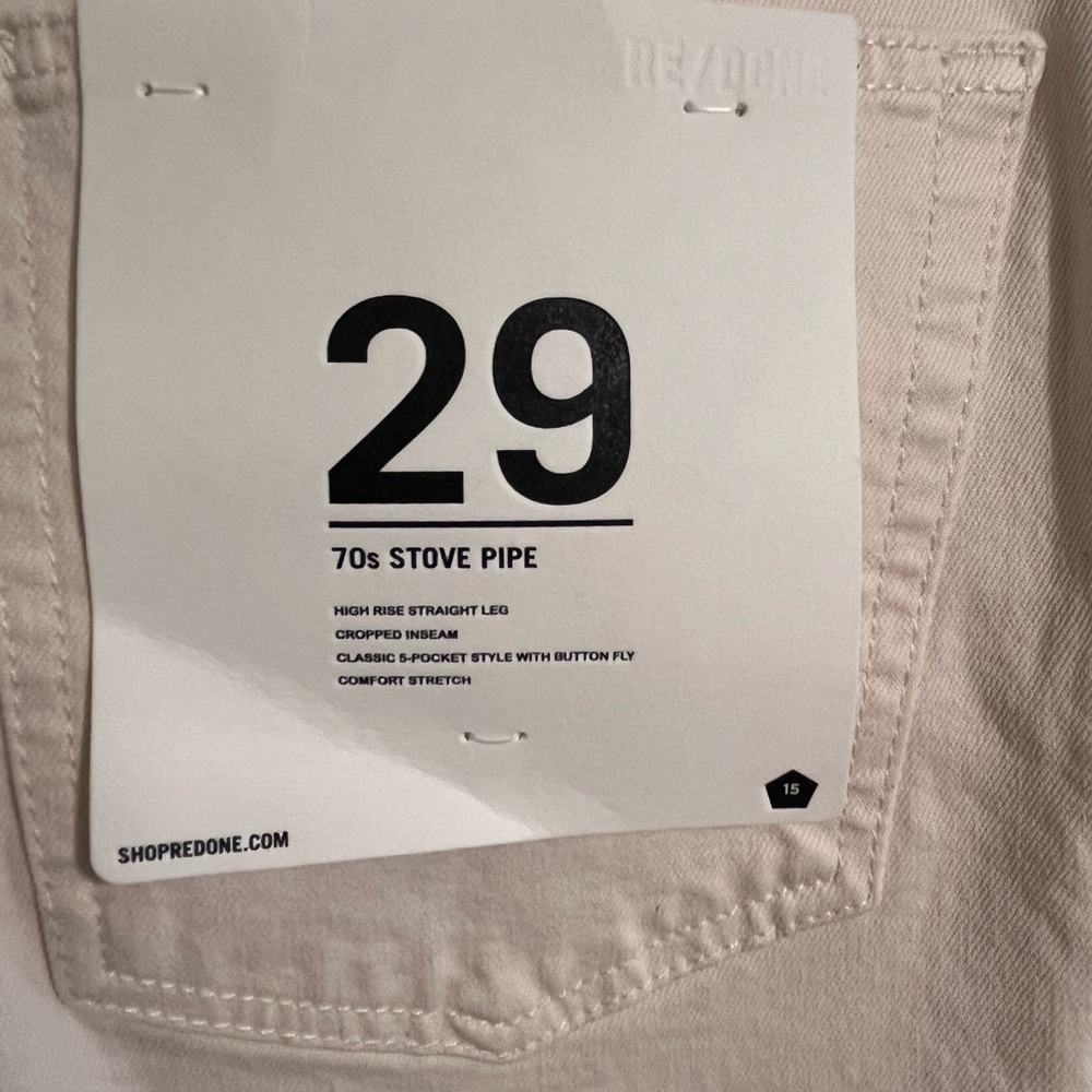 Re/Done 70s Stove Pipe High Rise Jeans in Comfort Stretch